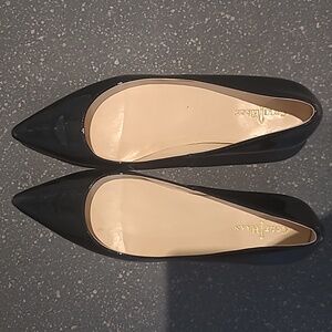 COLE HANN NIKE AIR black patent pumps